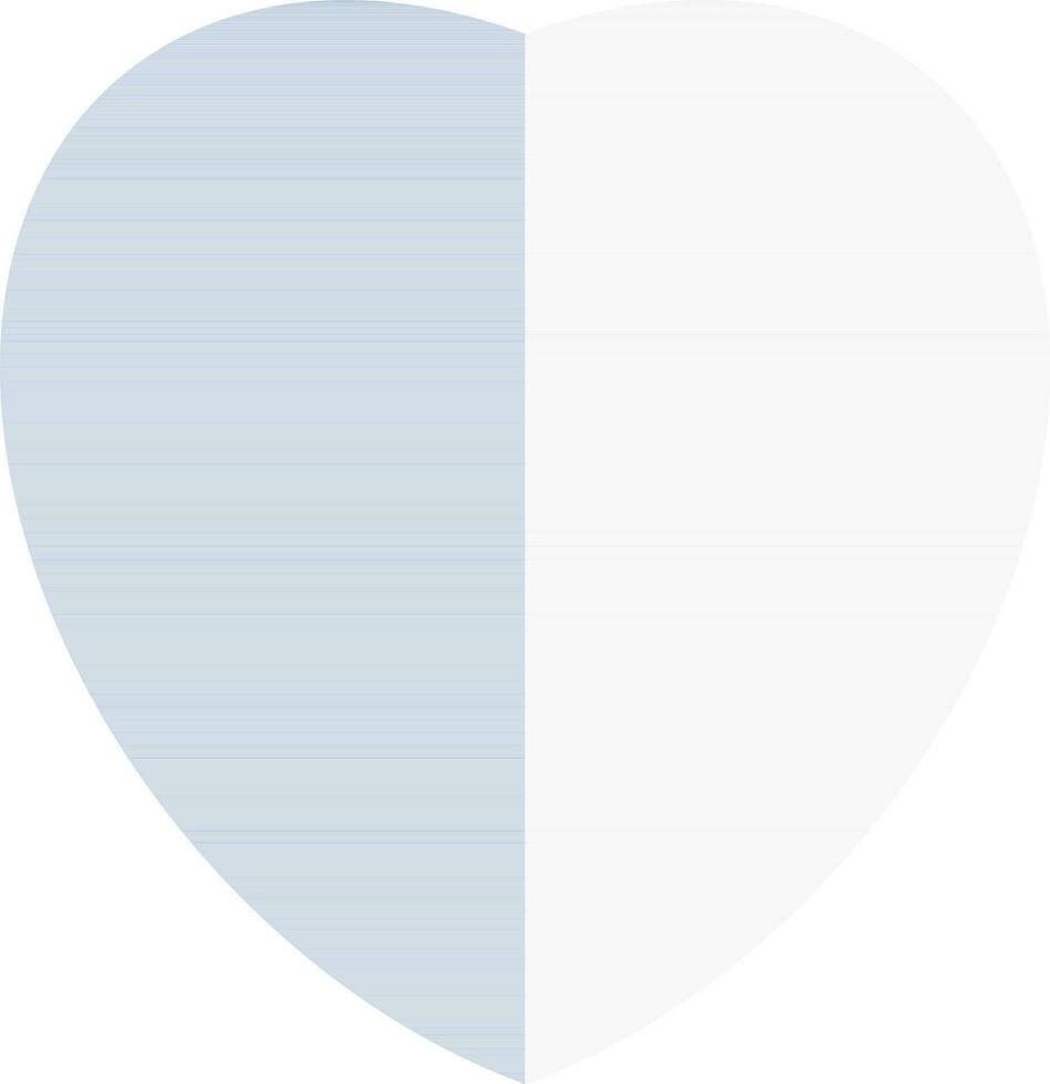 plano corazón icono en púrpura y blanco color. vector