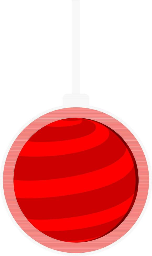 Red decoration baubles. vector