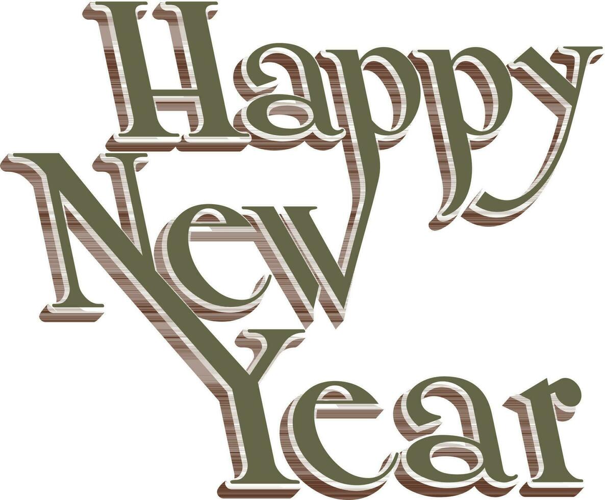 Happy new year text. vector