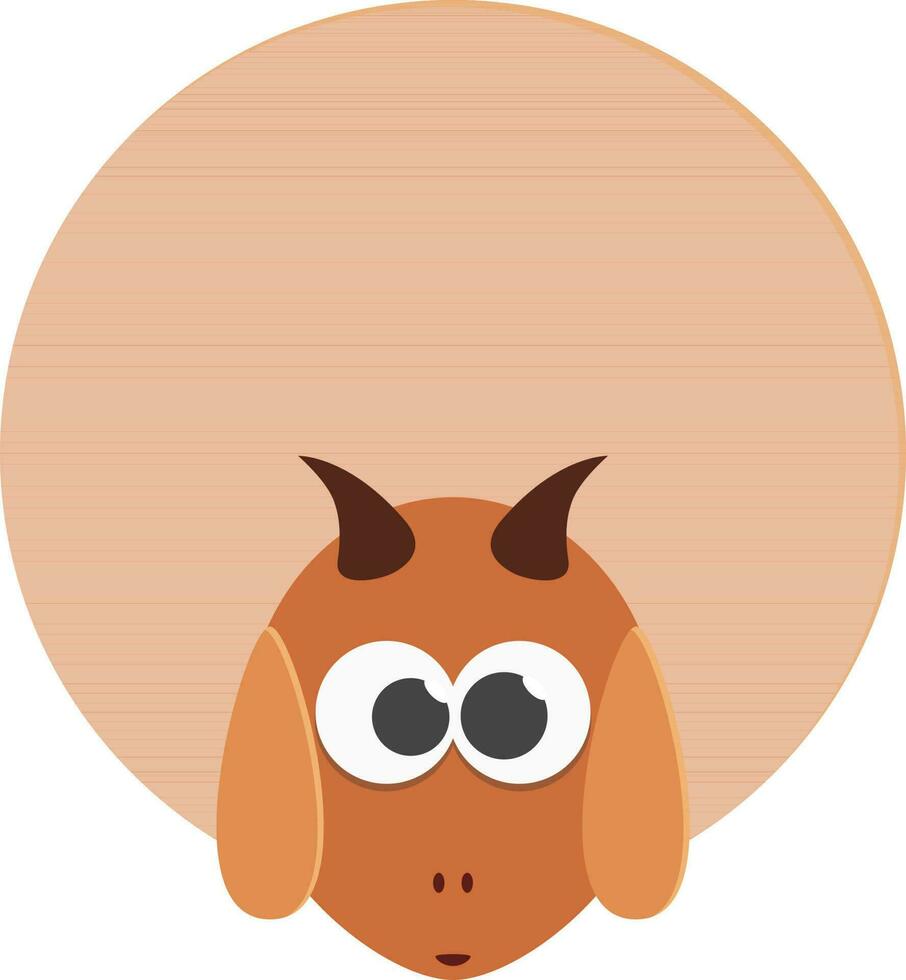 dibujos animados personaje de cabra rostro. vector