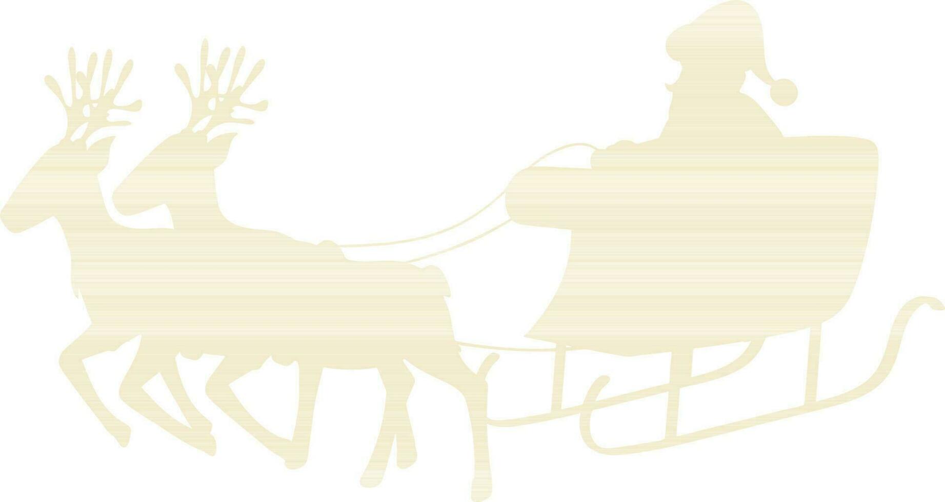 Santa claus with reindeer sleigh. vector