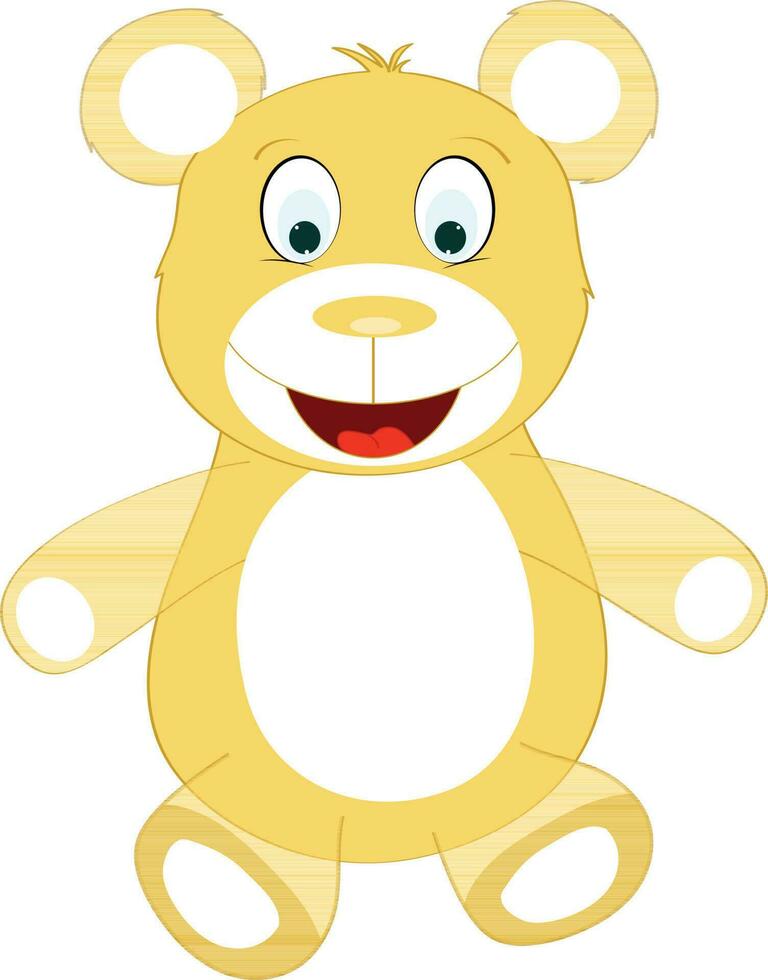 personaje de un sonriente osito de peluche oso. vector