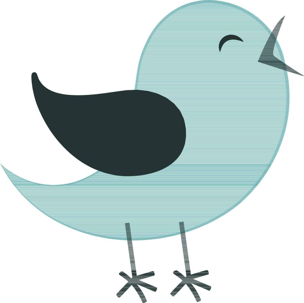 Cute bird in flat style illustration. vector