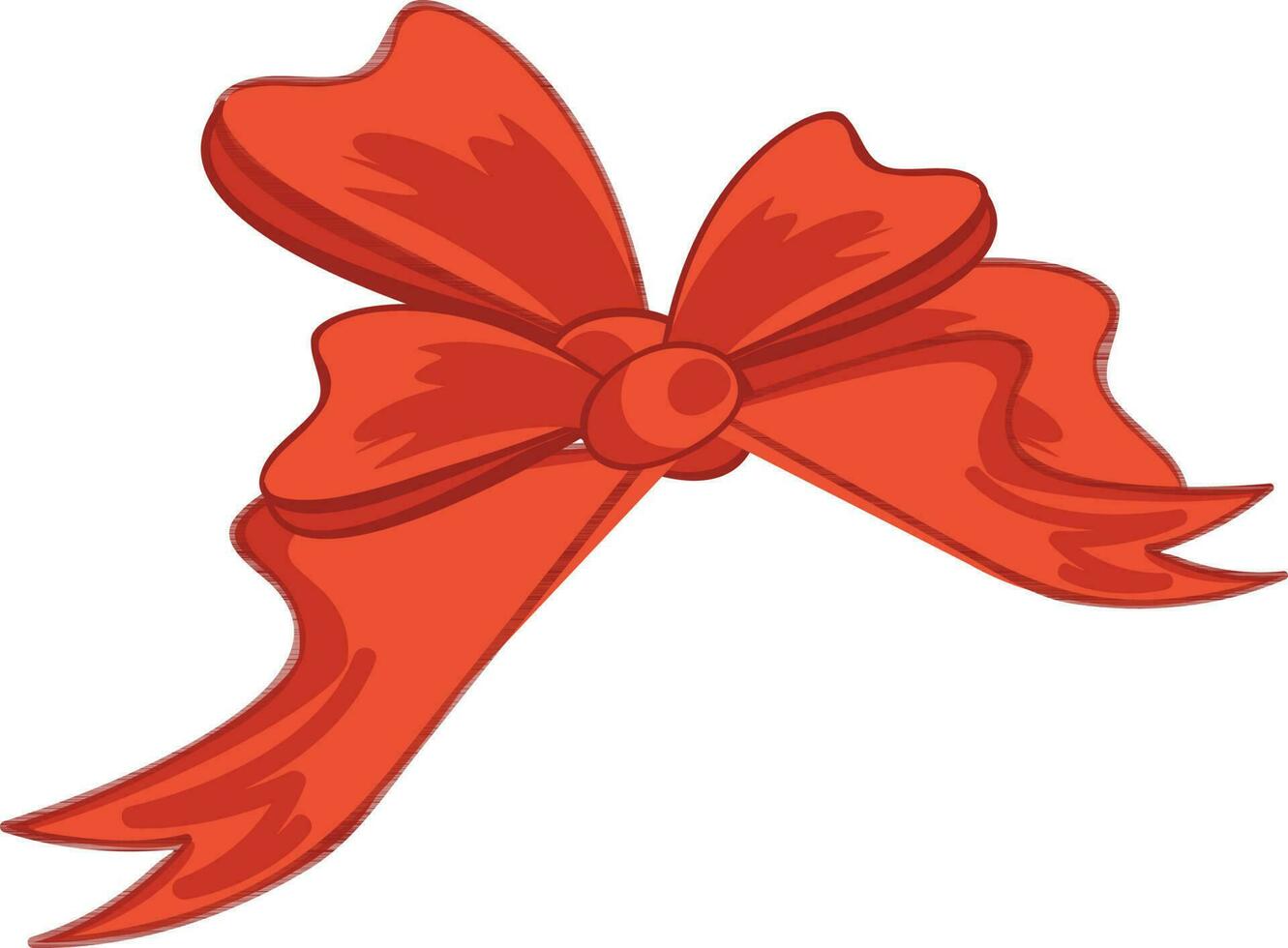 Illustration of an orange ribbon. vector