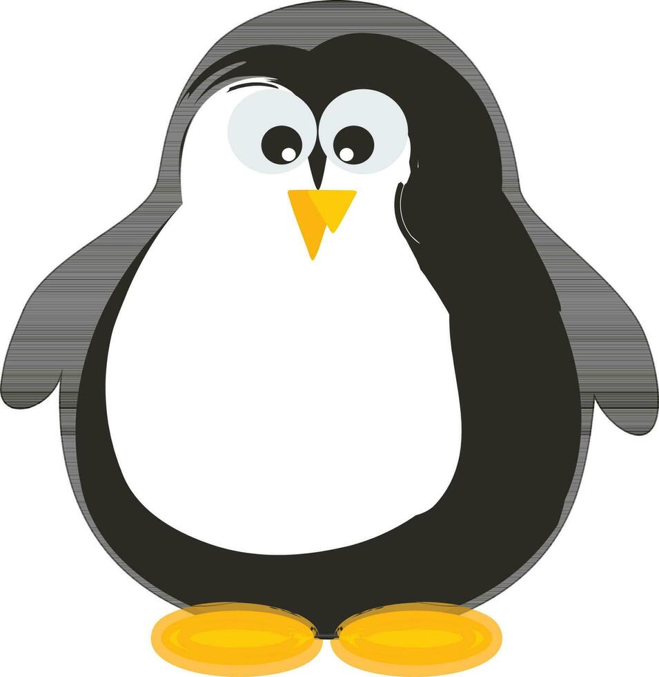Character of a penguin. vector