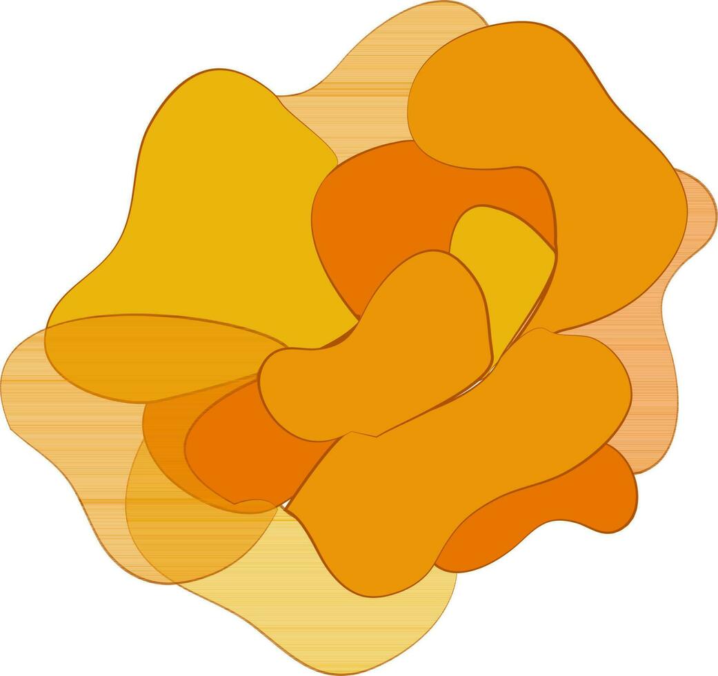 Illustration styliest colorful flower in flat style. vector