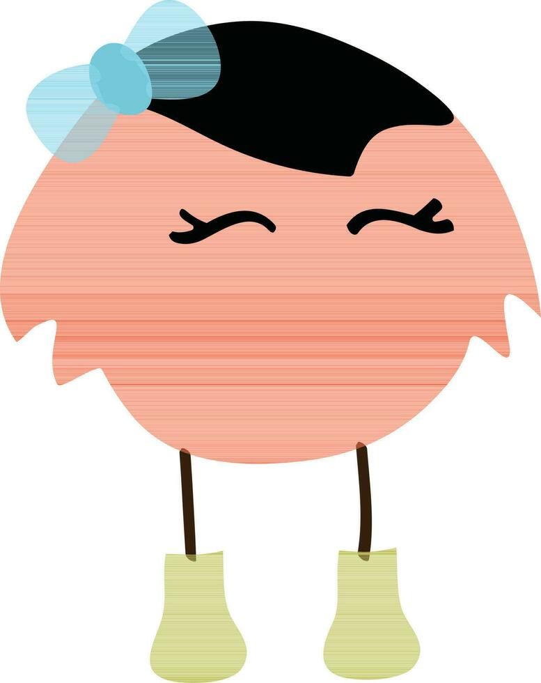Cartoon character of cute bird. vector