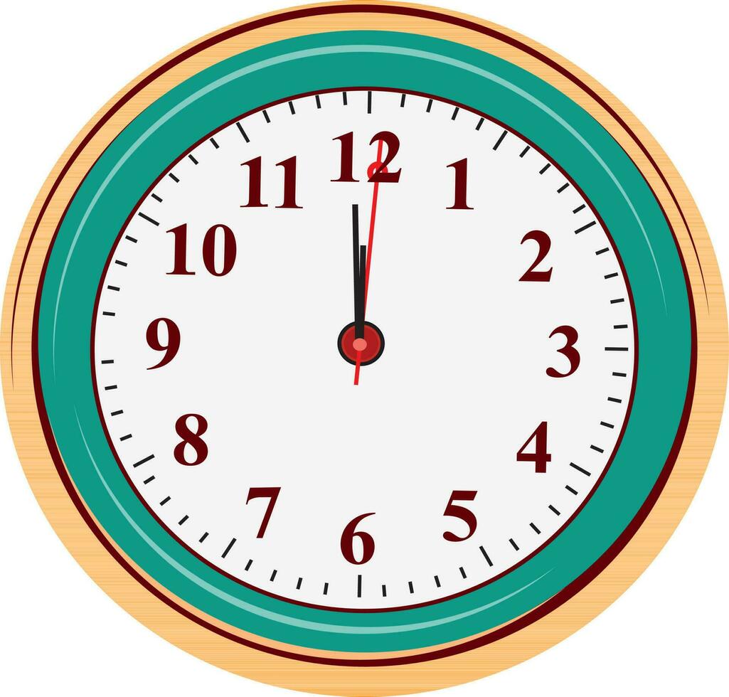 Design of wall clock on white background. vector