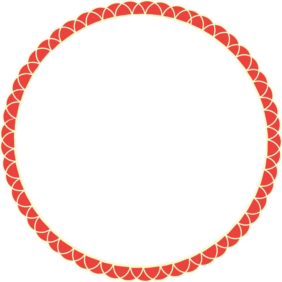 Illustration style circular boder design with whitebackground vector