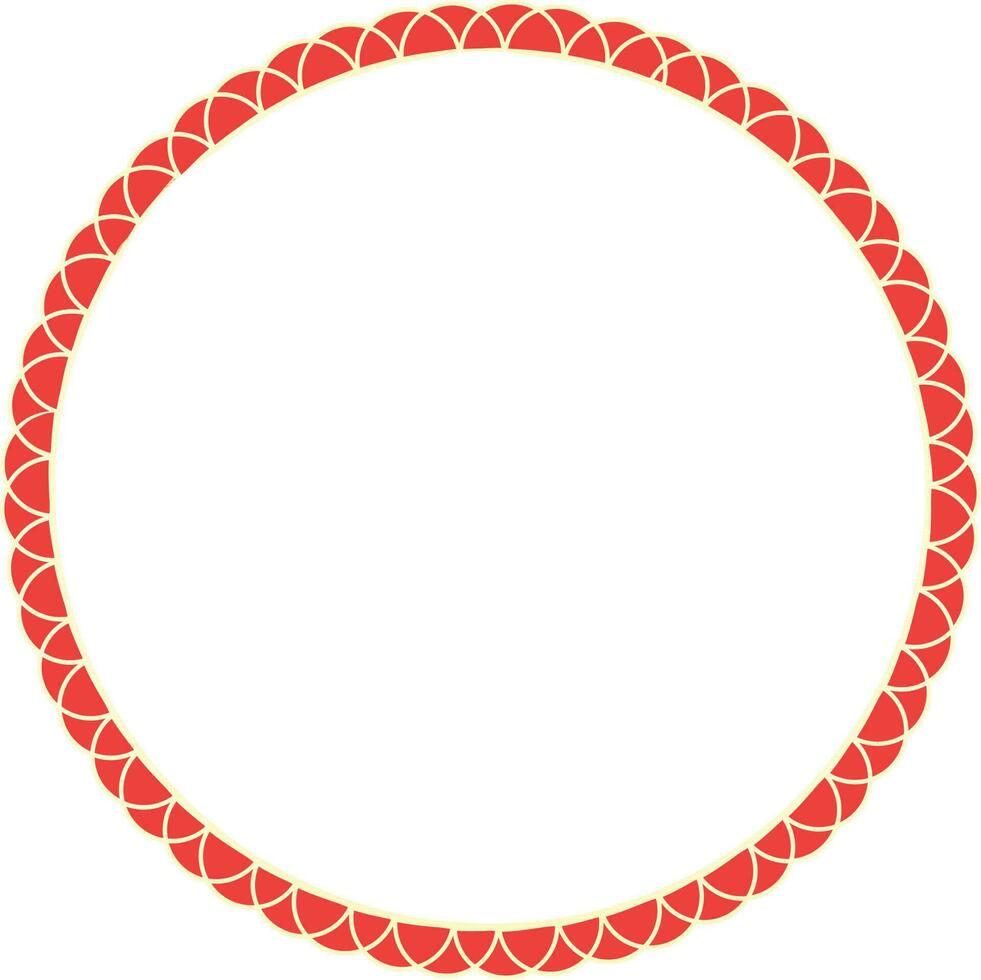 Illustration style circular boder design with whitebackground vector