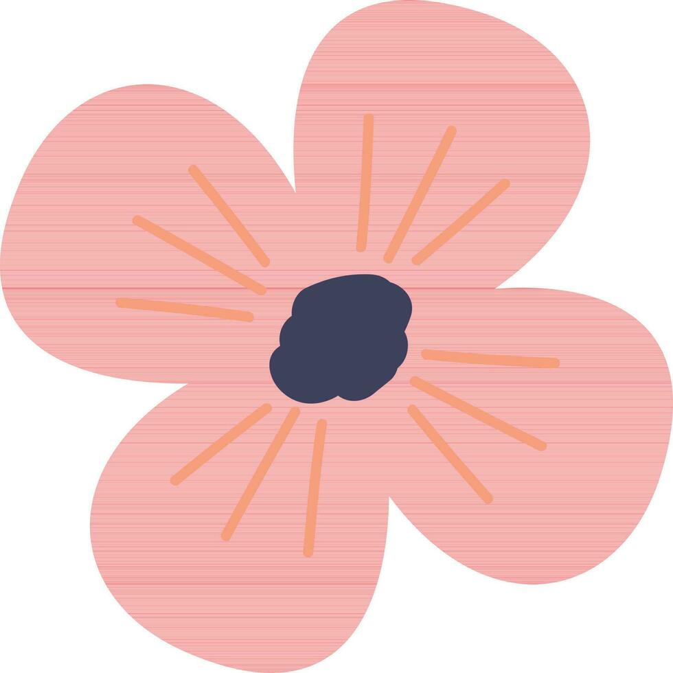 Illustration of coral color flower. vector