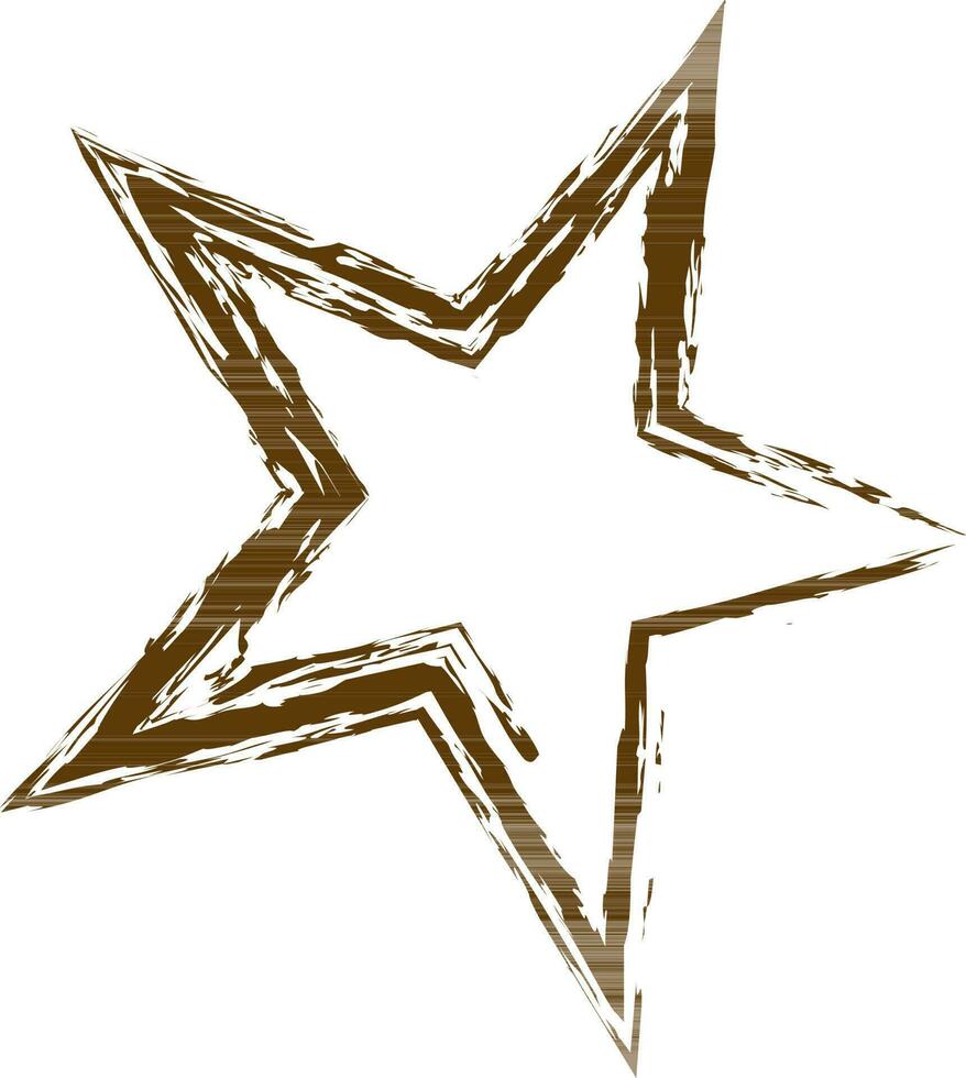 Abstract sketch star design. vector