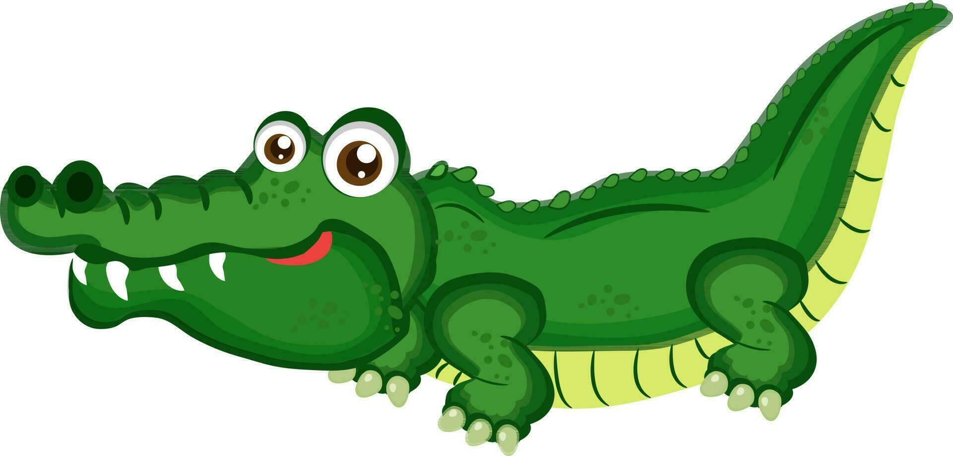 Character of funny crocodile. vector