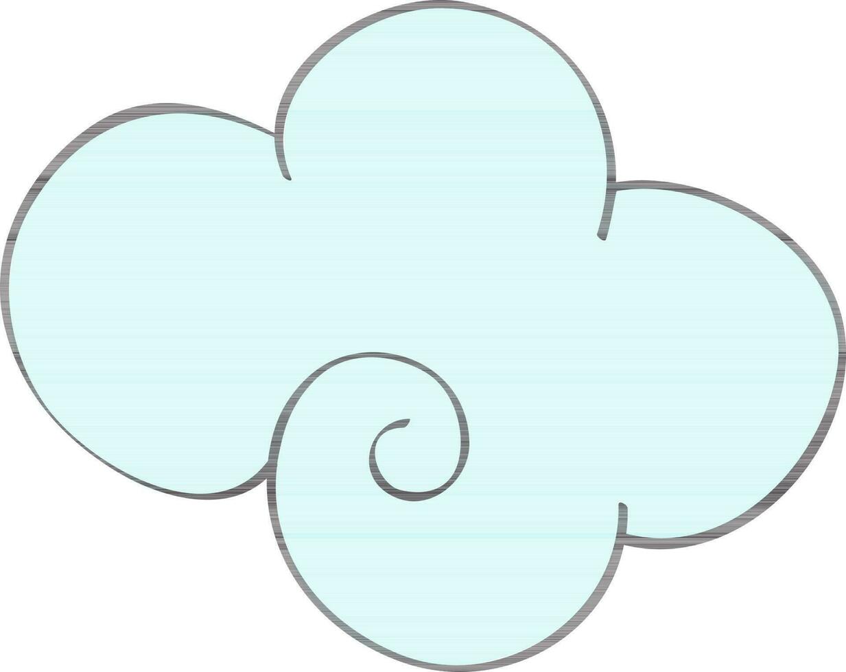 Illustration cloudy style with white background. vector