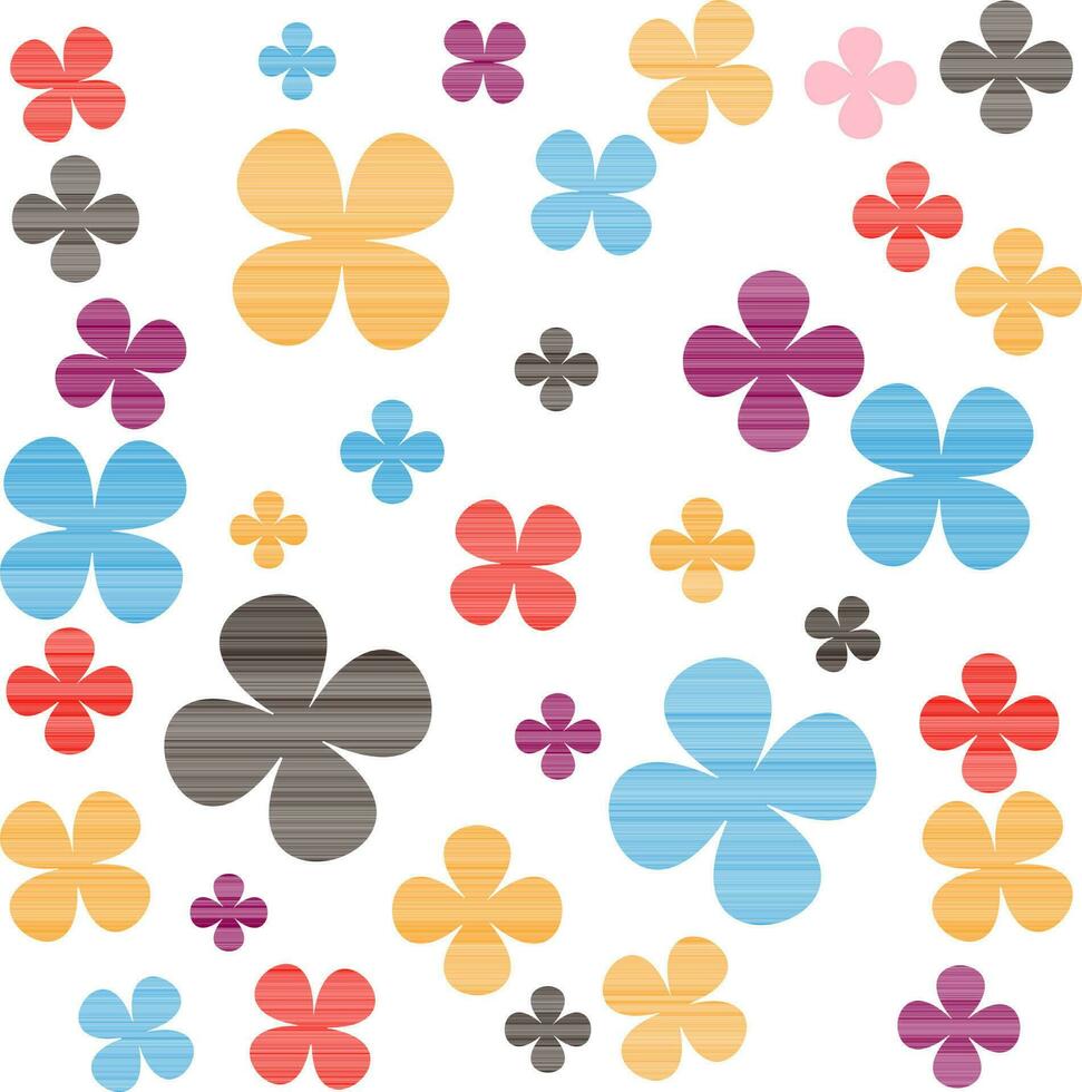 Illustration of colorful flower drawing. vector
