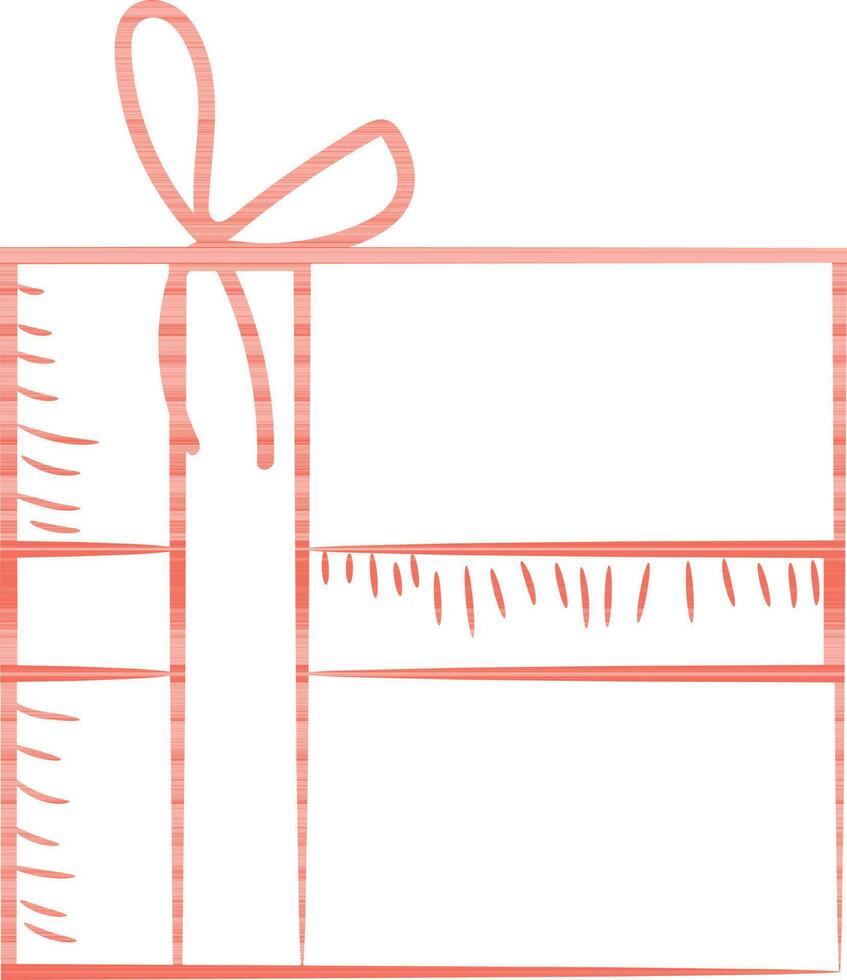 ilustración de regalo embalaje con Corbata en blanco antecedentes. vector