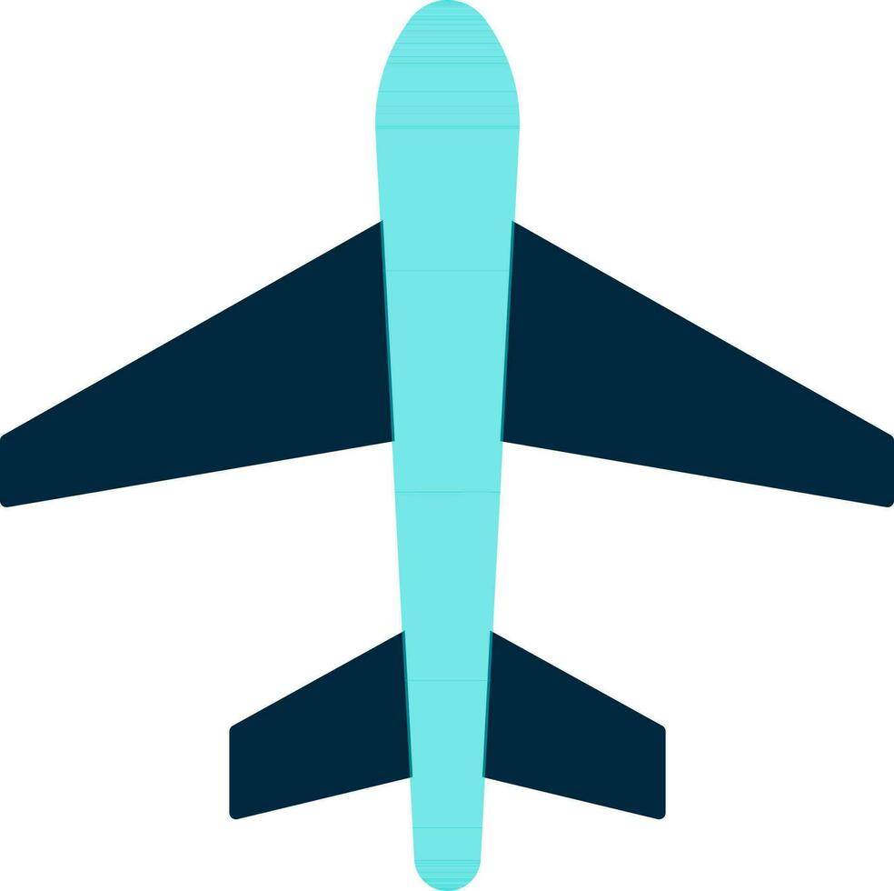 Blue plane on white background. vector