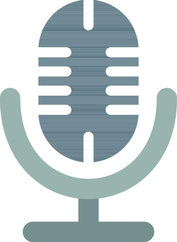 Isolated microphone in flat style. vector