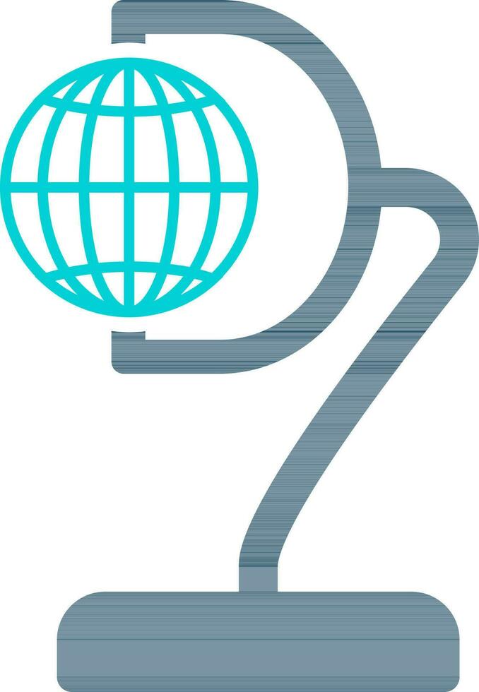 Illustration of a globe in flat style. vector