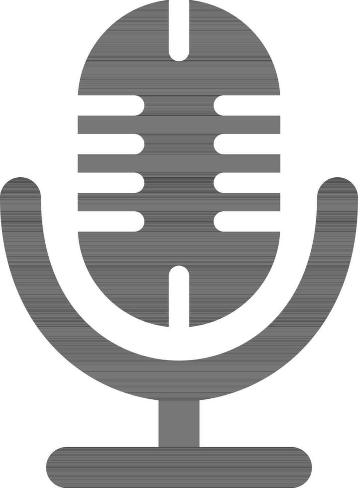 Isolated microphone in flat style. vector
