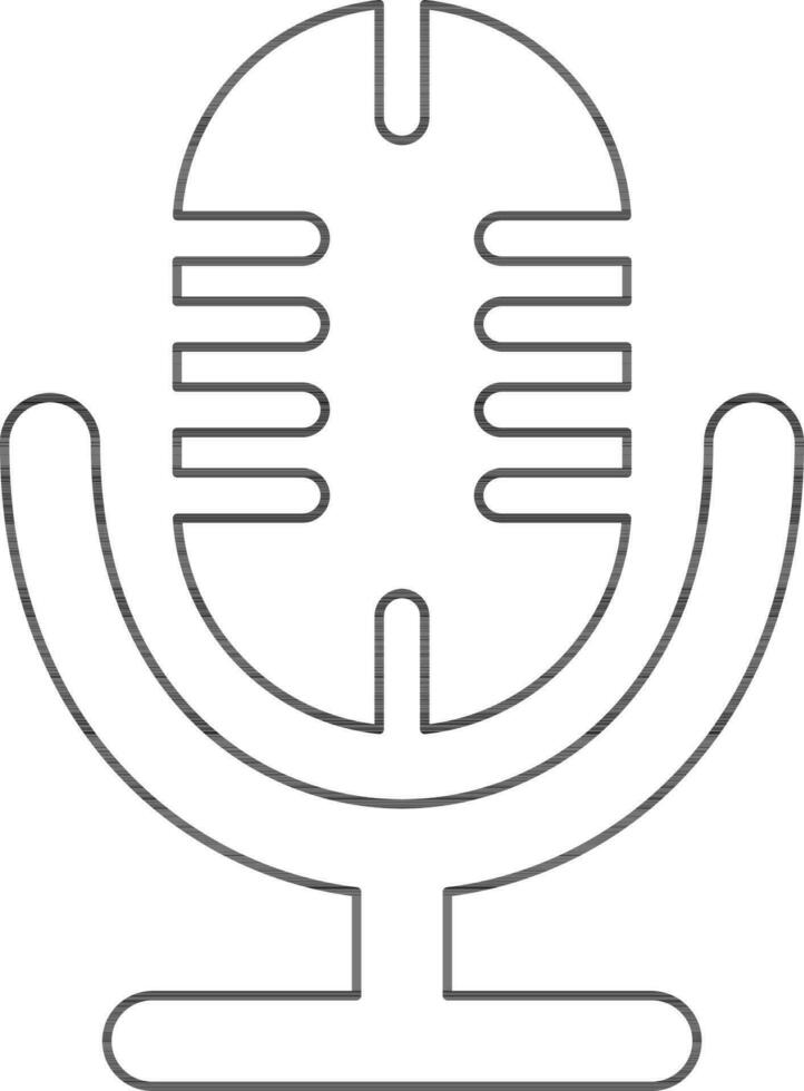 Isolated microphone in flat style. vector