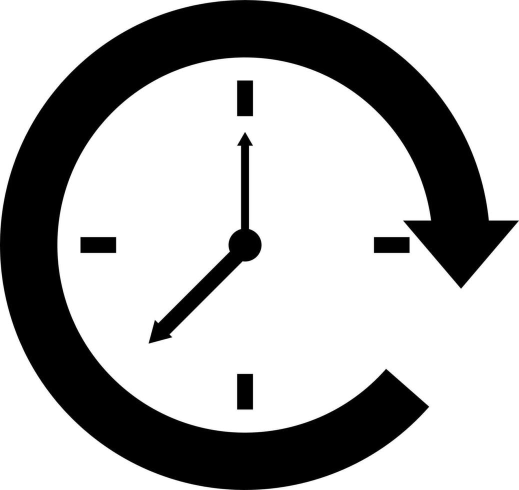 aislado reloj en plano estilo. vector