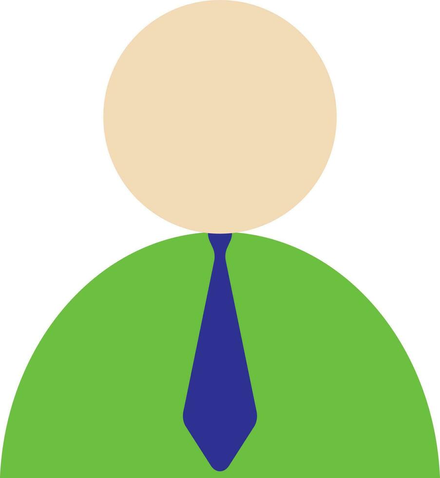 personaje de negocio hombre icono con Corbata y vestido. vector