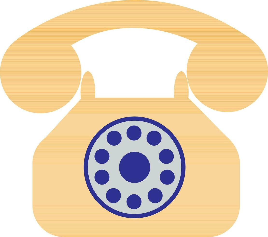 Telephone icon in color for communication concept. vector