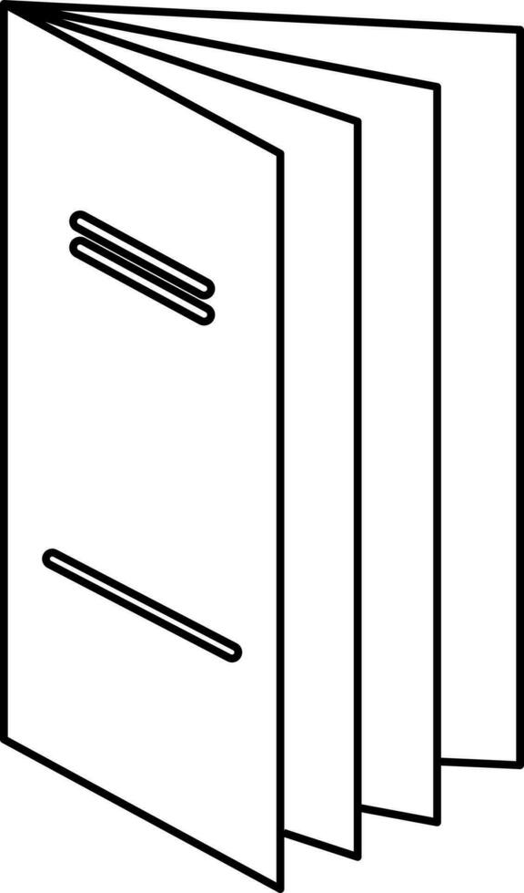 Flat style illustration of blank book. vector