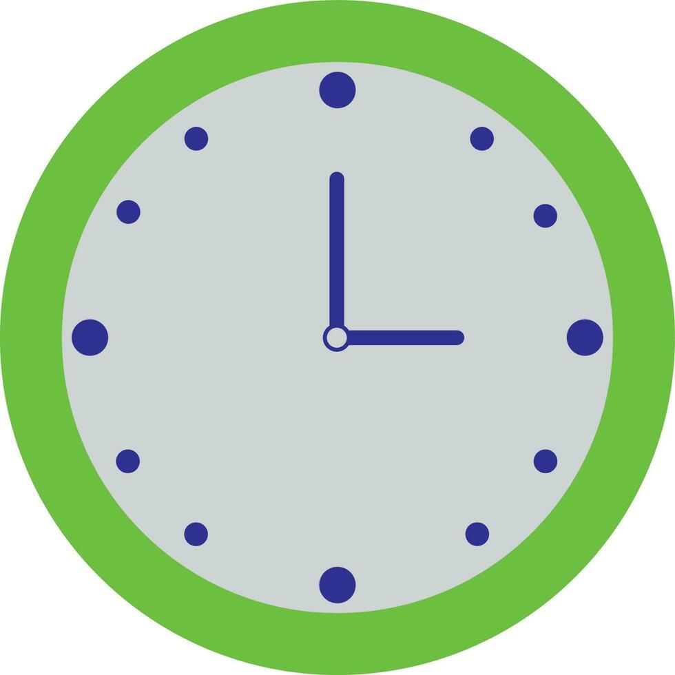 Wall clock in icon for watching time in isolated. vector