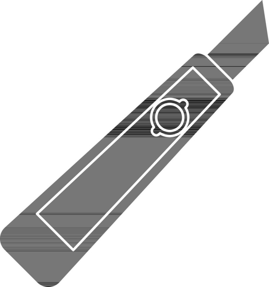 papel cortador icono para oficina concepto en negro. vector