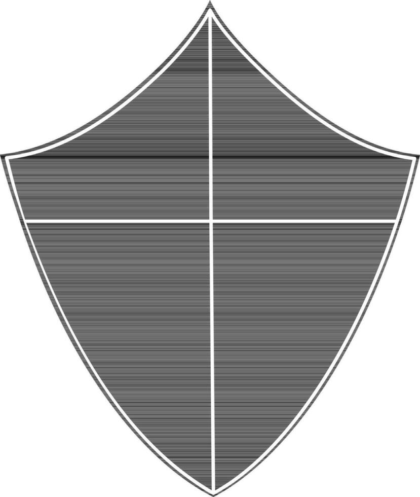 Shield icon for award in business with black style. vector
