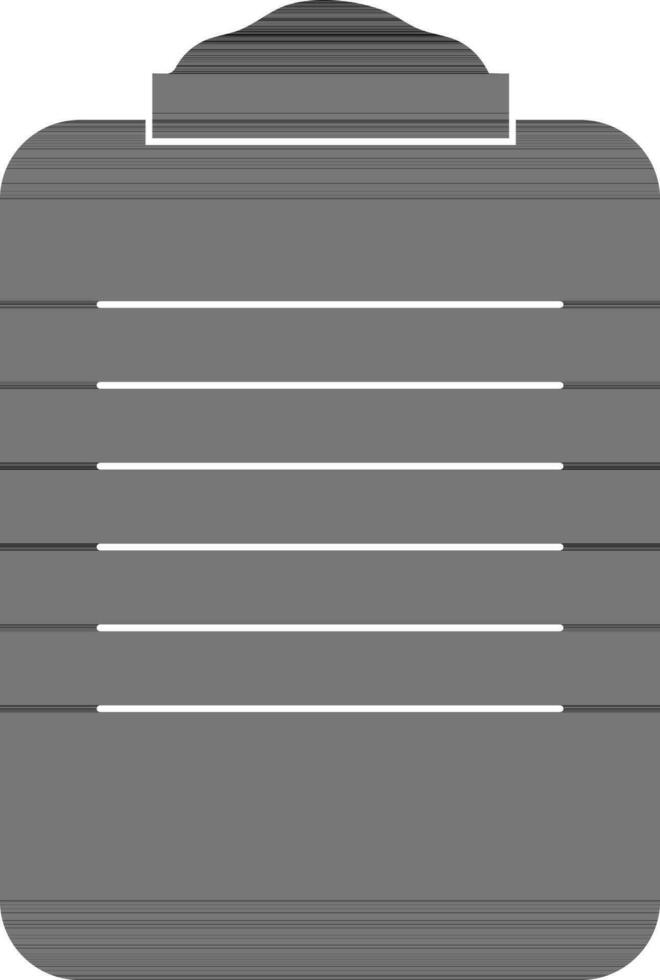 Clipboard icon with paper in glyph for office concept. vector