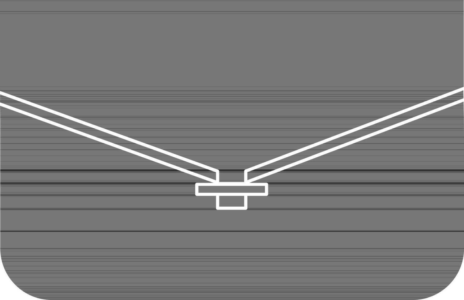 Bag icon in glyph style for document. vector