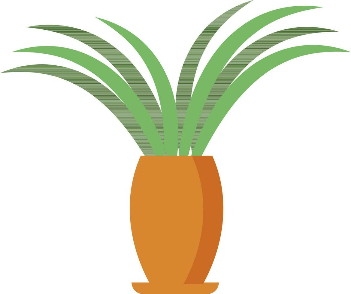 Flat illustration of flower vase. vector