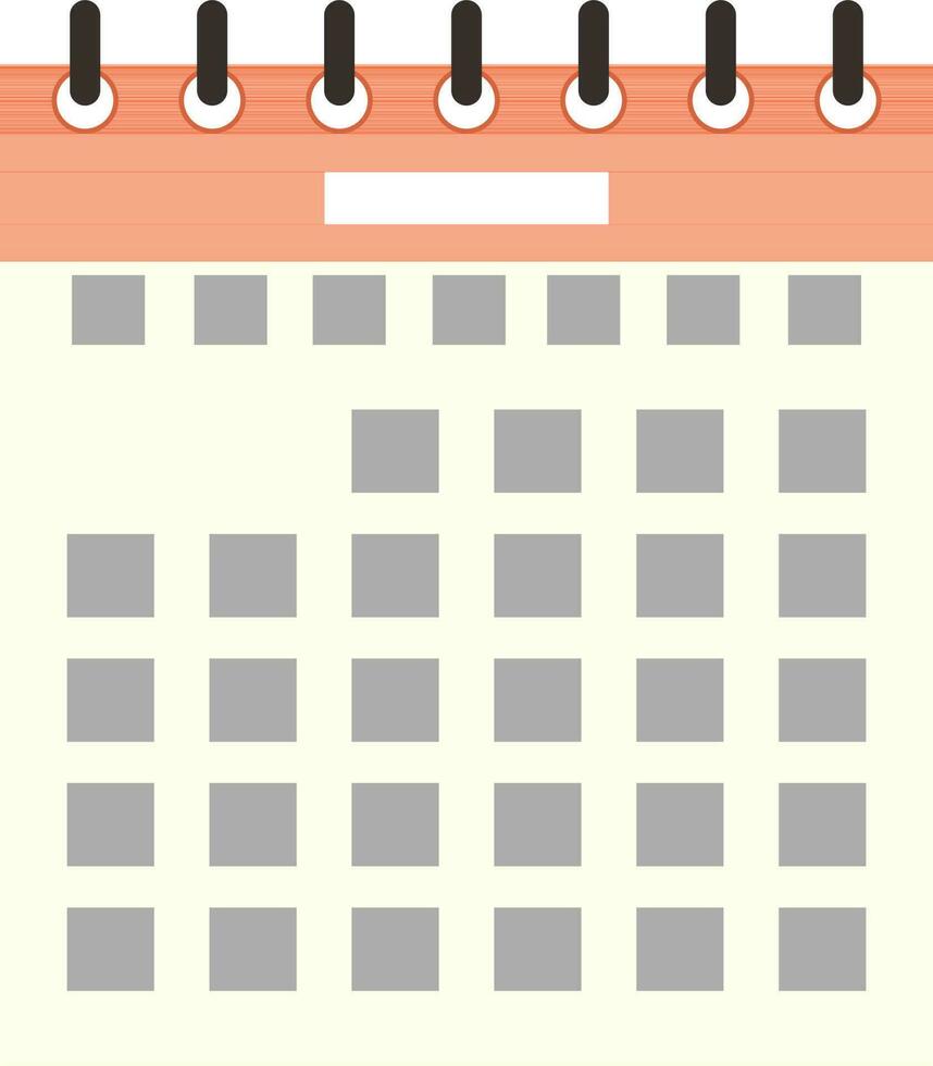 plano ilustración de calendario. vector