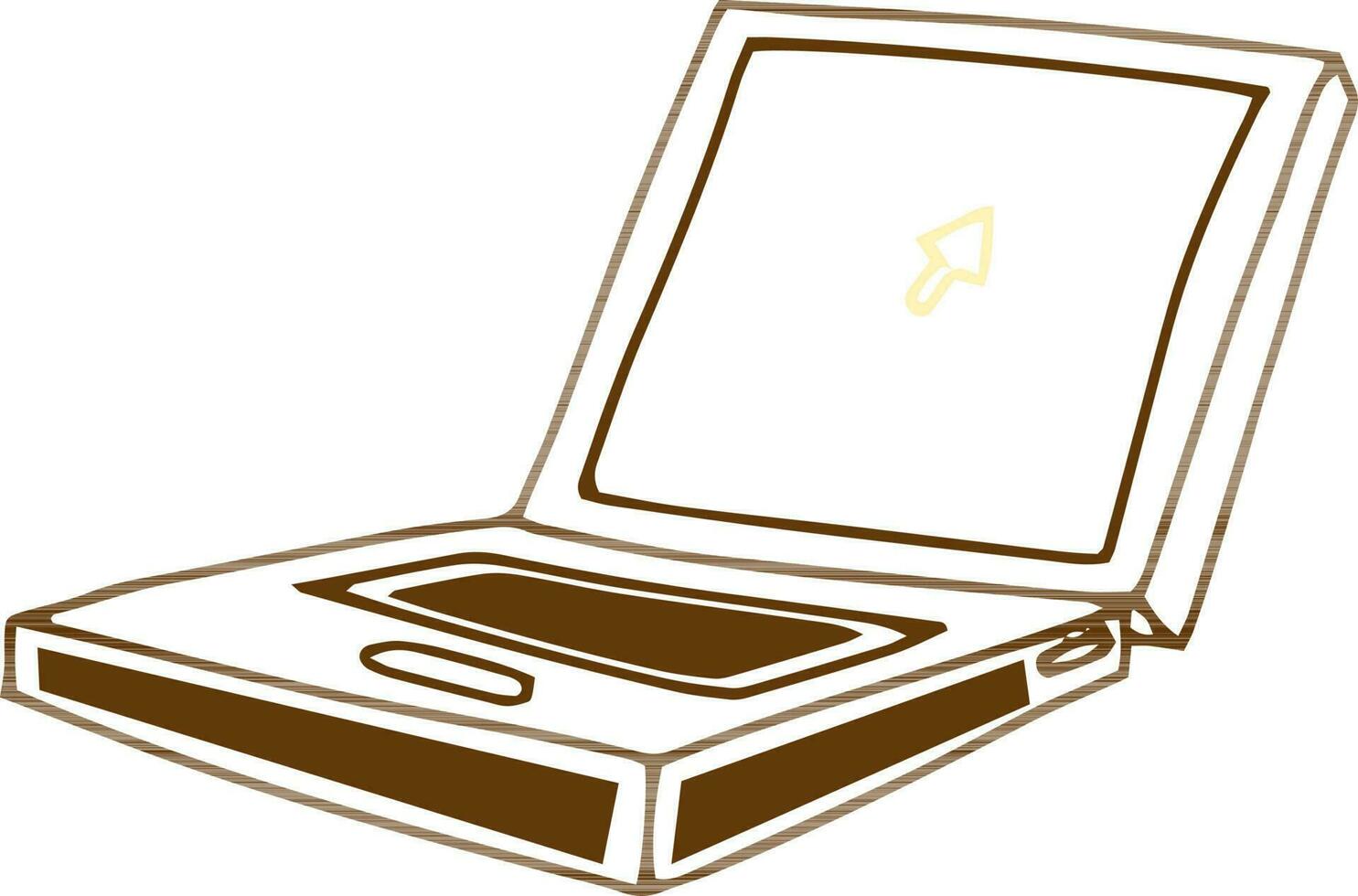 Illustration of a laptop. vector