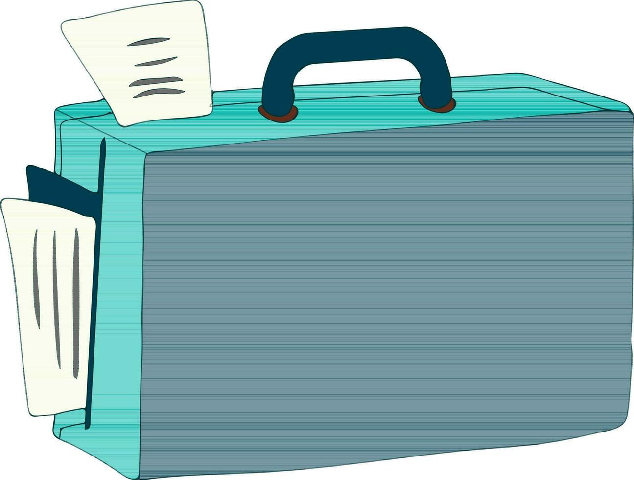 Illustration of a green briefcase. vector