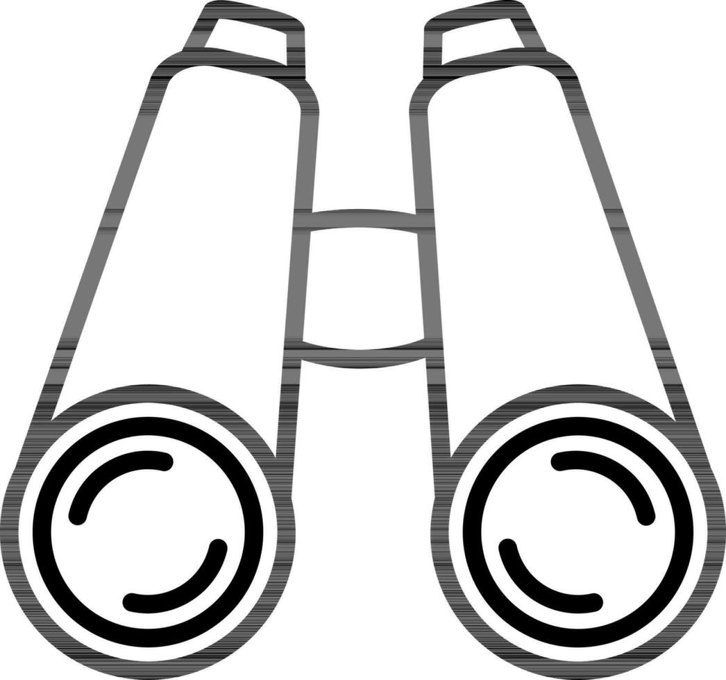 Isolated Binocular Icon in Black Thin Line. vector