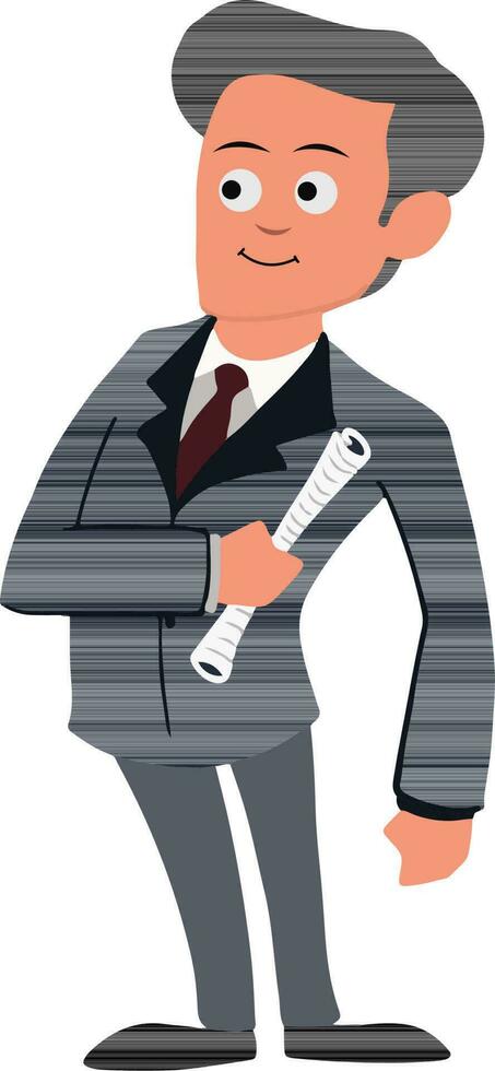 Young businessman in suit. vector