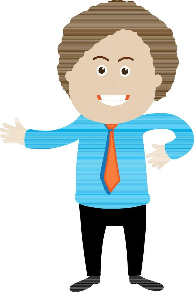 Character of young businessman. vector