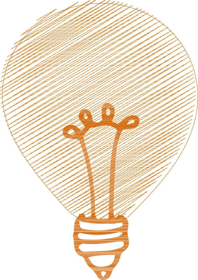 Business Idea concept with orange light bulb. vector