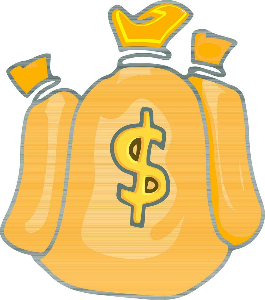 Flat illustration of money bags. vector