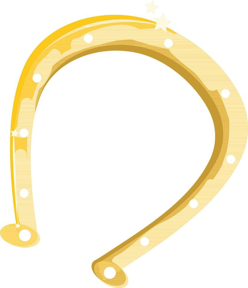 Illustration of a golden horseshoe. vector