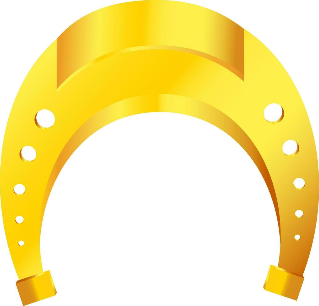 Illustration of a horseshoe. vector