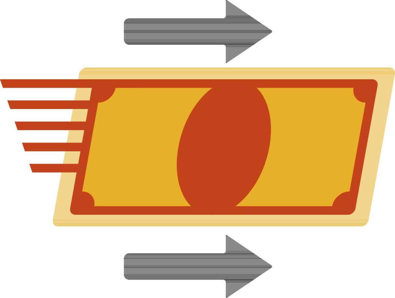 Online money transfer icon. vector