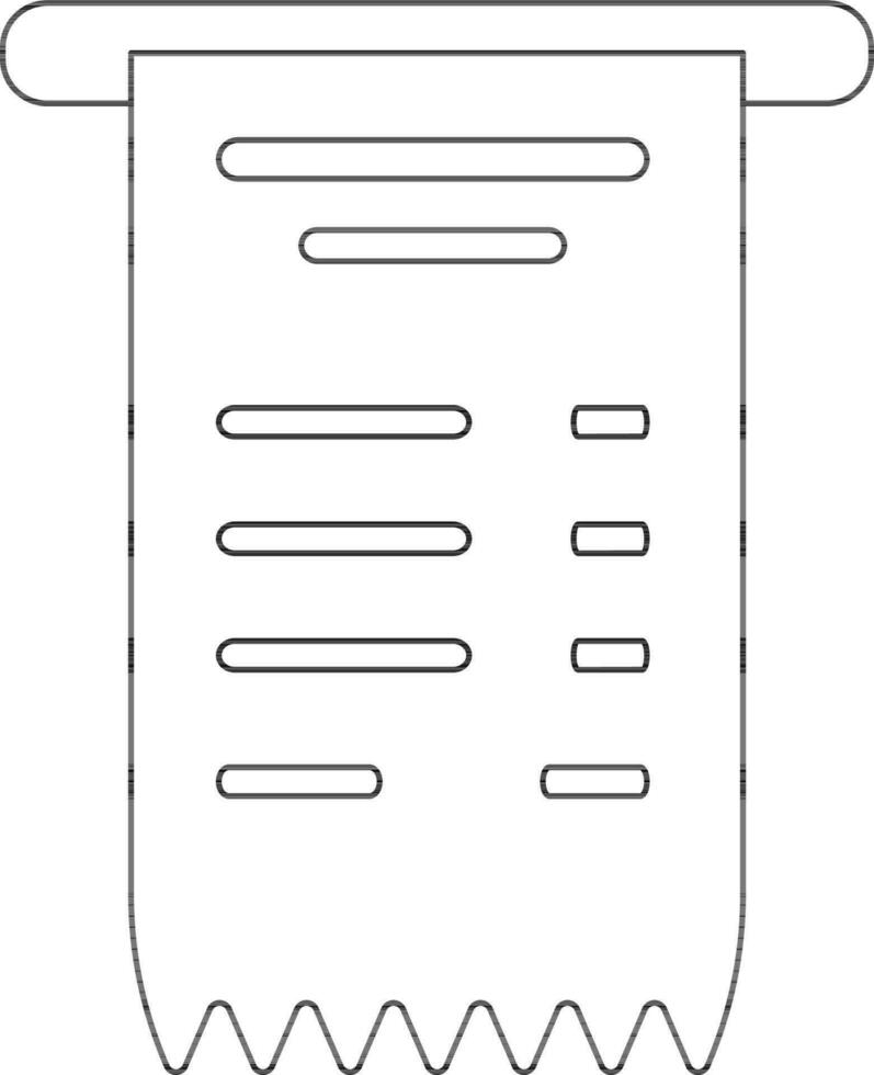 Line art terminal in flat illustration. vector