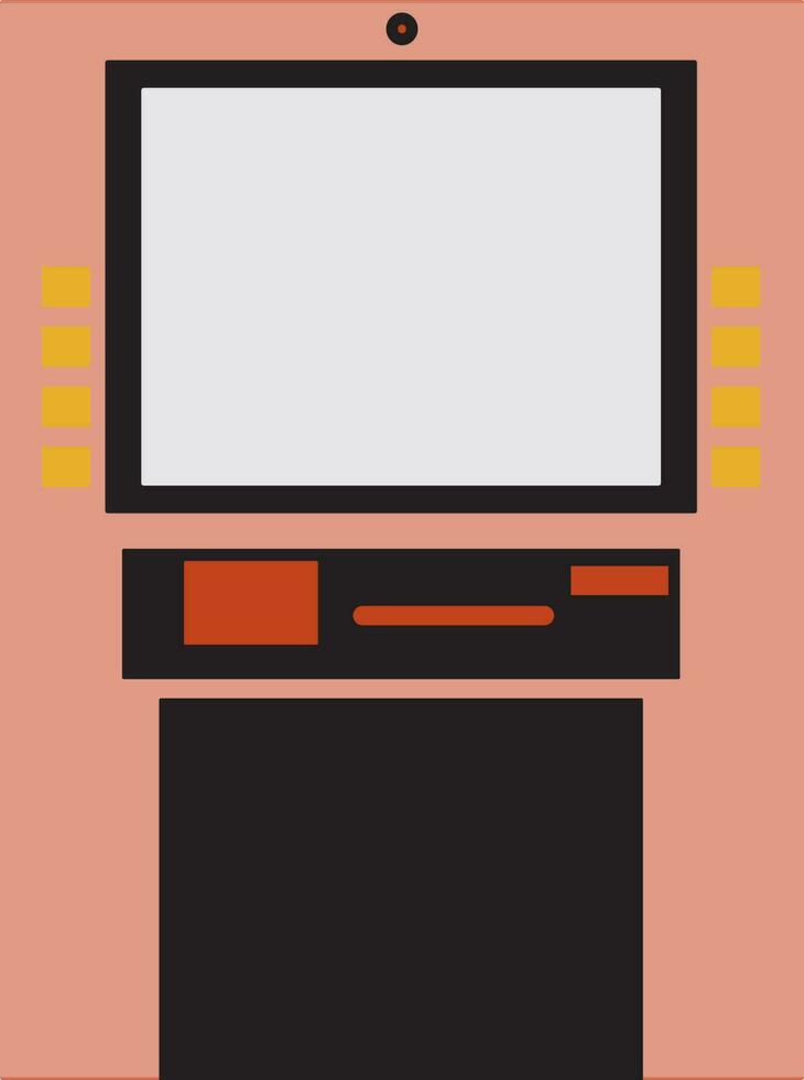 Using POS terminal in flat style. vector