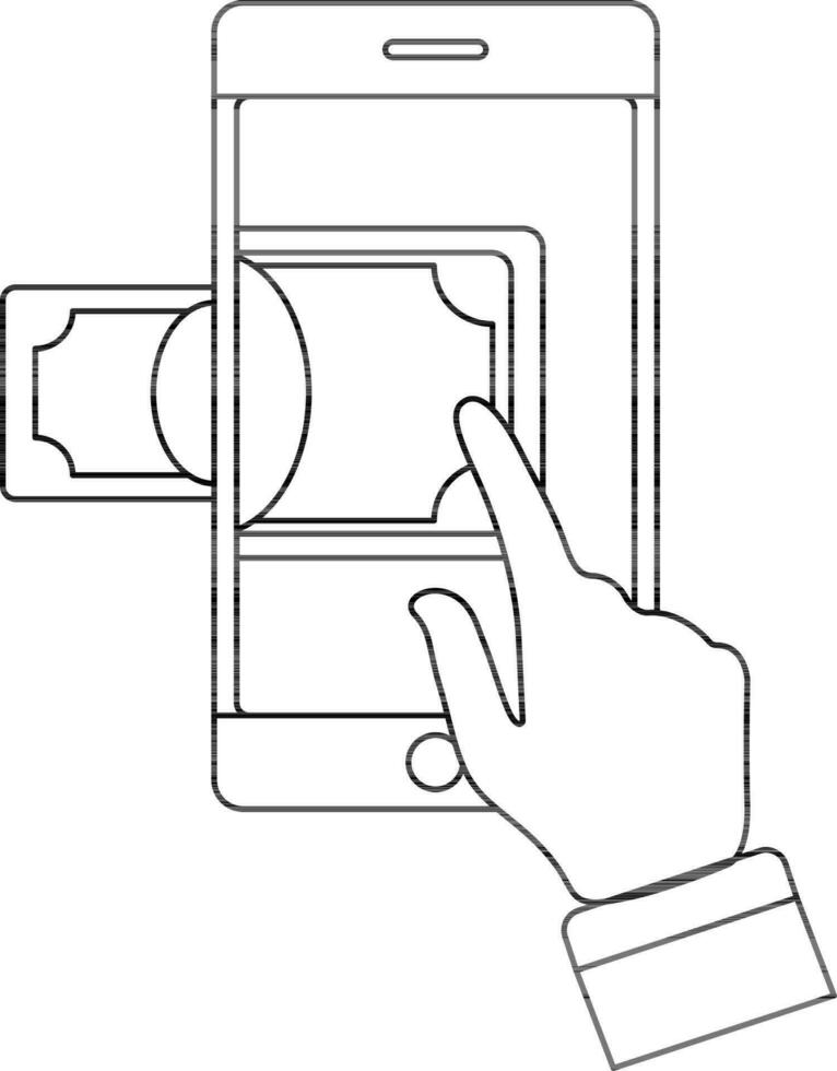 Money online payment method. vector