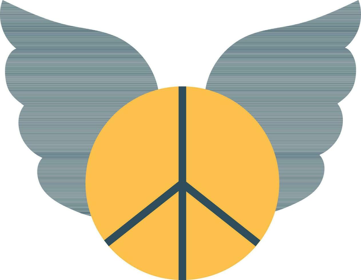 Sign of peace with set of wing. vector